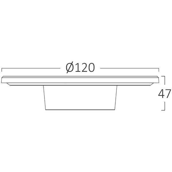 HLW LED Witte LED Wandlamp Brinton Plinto - 8W LED, Warm Wit 2700K-3000K, Waterdicht IP65