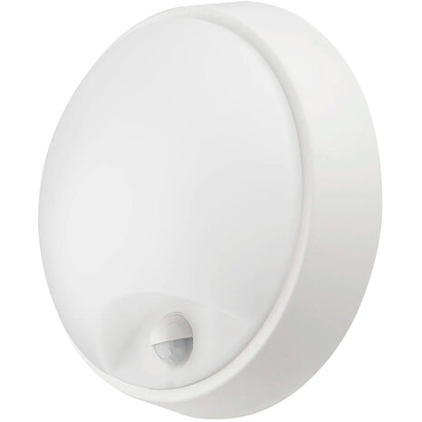 HLW LED LED Wandlamp met Sensor 20W - Koud Wit 6500K, IP54, Rond, Witte Vloerlamp & LED lamp