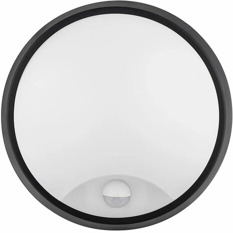 LED Wandlamp met Sensor Kozolux Sorta 20W - Zwart & Wit, Rond, 1600lm Natuurlijk Wit