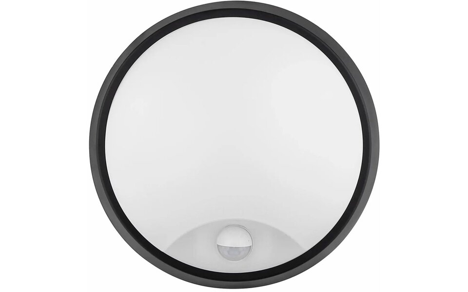 HLW LED LED Wandlamp met Sensor Kozolux Sorta 20W - Zwart & Wit, Rond, 1600lm Natuurlijk Wit