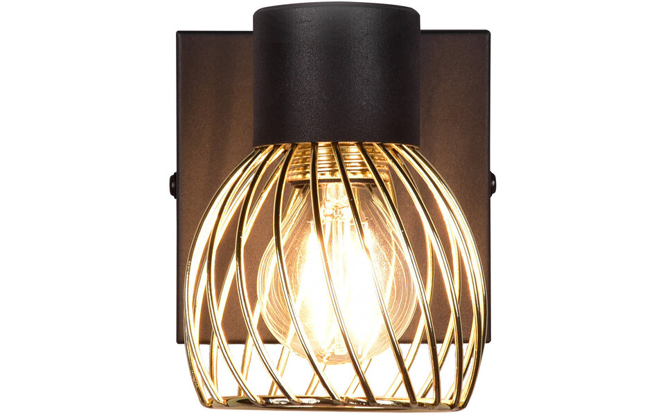 HLW LED LED Wandspot Zwart-Goud - Elegante LED Lamp, Vloerlamp en Spot