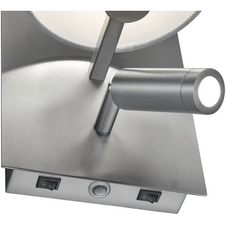 HLW LED LED Wandlamp Trion Marion – 3W LED, Warm Wit 3000K, Mat Nikkel, OSRAM LEDs