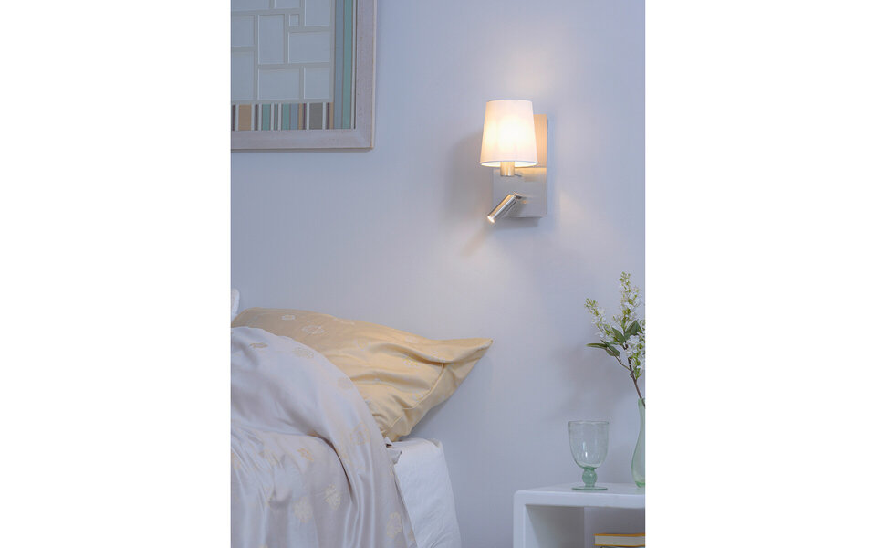 HLW LED LED Wandlamp Trion Marion – 3W LED, Warm Wit 3000K, Mat Nikkel, OSRAM LEDs