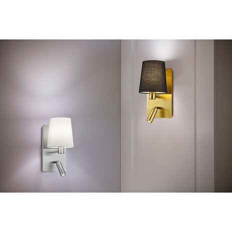 HLW LED LED Wandlamp Trion Marion – 3W LED, Warm Wit 3000K, Mat Nikkel, OSRAM LEDs