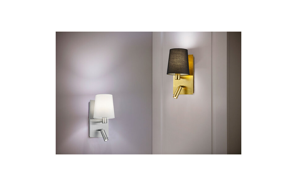 HLW LED LED Wandlamp Trion Marion – 3W LED, Warm Wit 3000K, Mat Nikkel, OSRAM LEDs