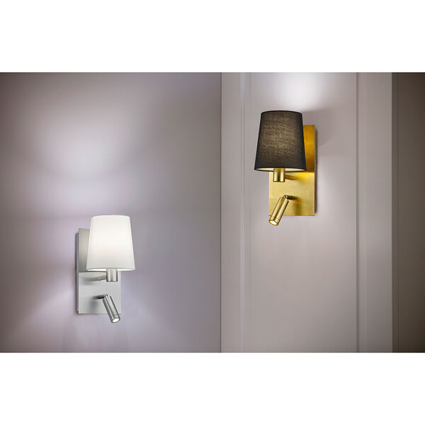 HLW LED LED Wandlamp Trion Marion – 3W LED, Warm Wit 3000K, Mat Nikkel, OSRAM LEDs