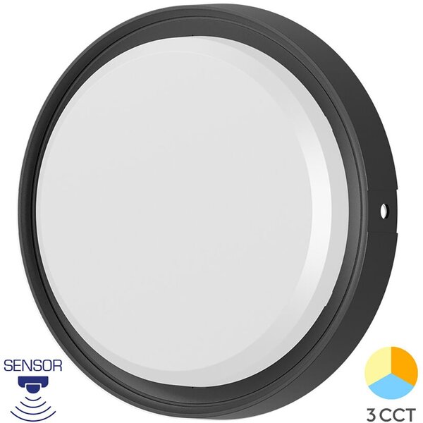 HLW LED LED Wandlamp met Bewegingssensor, 18W, IP65 Waterdicht - Zwart, Natuurlijk Wit HLW LED LED Wandlamp met Bewegingssensor, 18W, IP65 Waterdicht - Zwart, Natuurlijk Wit