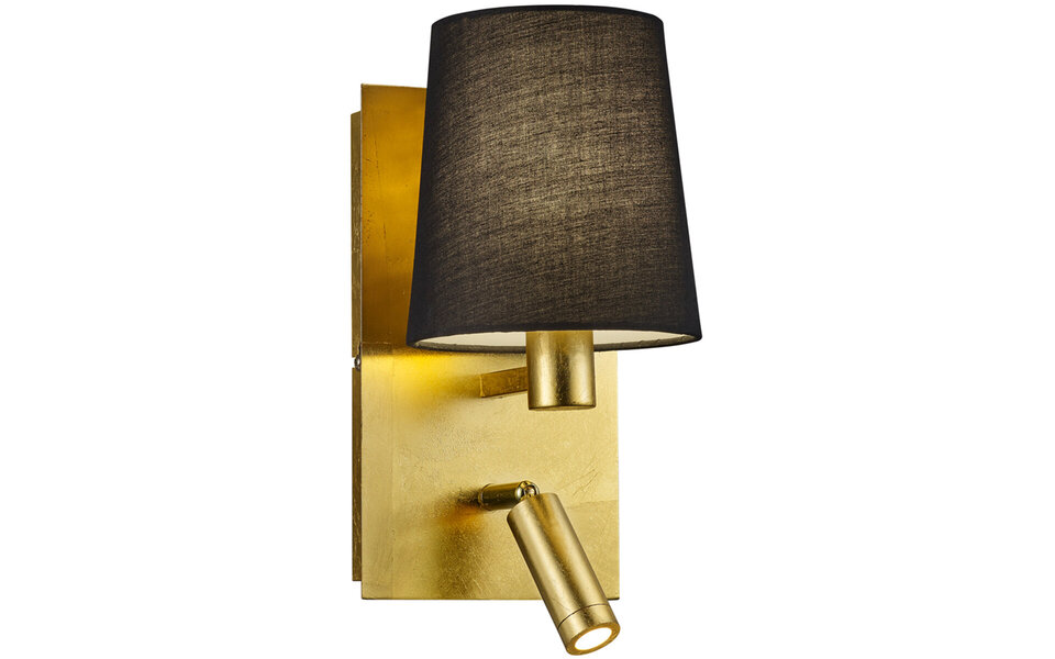 HLW LED LED Wandlamp Mat Goud met 3W LED, Warm Wit 3000K, OSRAM - Trion Marion