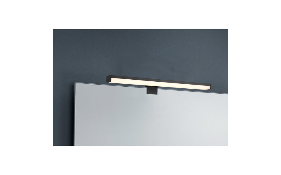 HLW LED LED Spiegelverlichting Mat Zwart - Warm Wit 3000K - Spatwaterdicht IP44 - 7.5W LED
