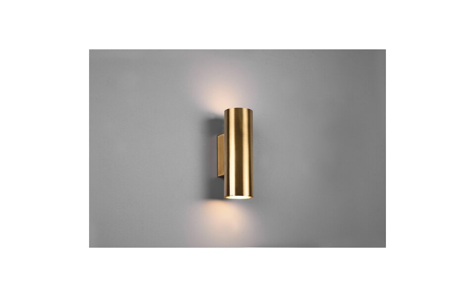 HLW LED LED Wandlamp Mat Goud met GU10 Fitting - Up & Down Verlichting | Trion Milona