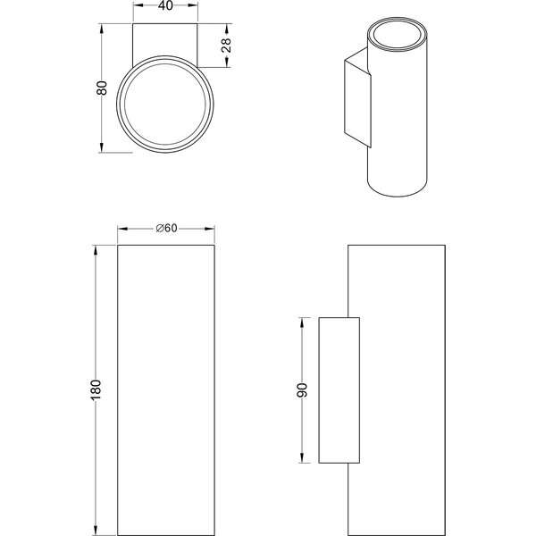 HLW LED LED Wandlamp Mat Goud met GU10 Fitting - Up & Down Verlichting | Trion Milona HLW LED LED Wandlamp Mat Goud met GU10 Fitting - Up & Down Verlichting | Trion Milona