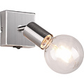 LED Wandspot Trion Zuncka - Mat Nikkel Aluminium, E27 Fitting, Ideaal als LED Spot