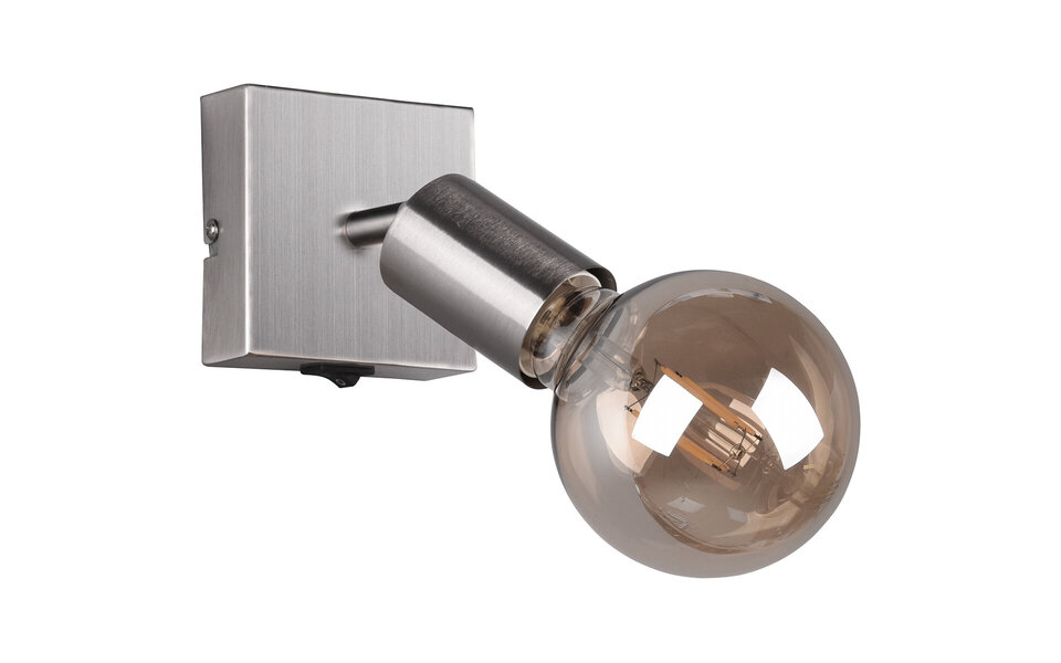 HLW LED LED Wandspot Trion Zuncka - Mat Nikkel Aluminium, E27 Fitting, Ideaal als LED Spot