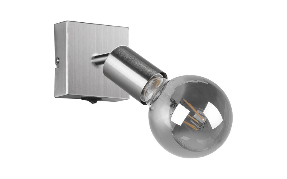 HLW LED LED Wandspot Trion Zuncka - Mat Nikkel Aluminium, E27 Fitting, Ideaal als LED Spot