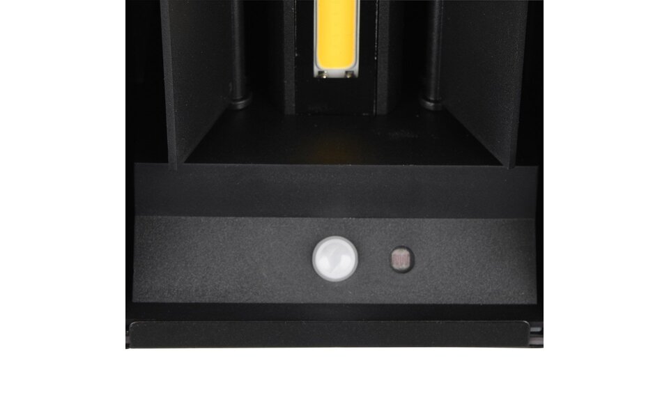 HLW LED LED Wandlamp met Sensor - Mat Zwart, Warm Wit 3000K, 5W, Oplaadbaar, Tuin Wandlamp HLW LED LED Wandlamp met Sensor - Mat Zwart, Warm Wit 3000K, 5W, Oplaadbaar, Tuin Wandlamp