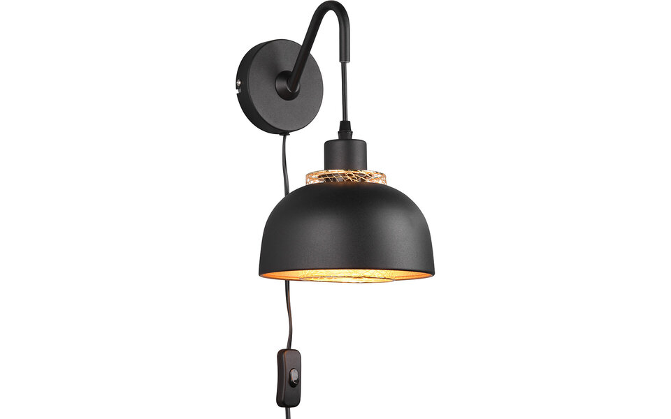 HLW LED LED Wandlamp Trion Palmo - Zwarte Vloerlamp & Wandlamp met E27 Fitting