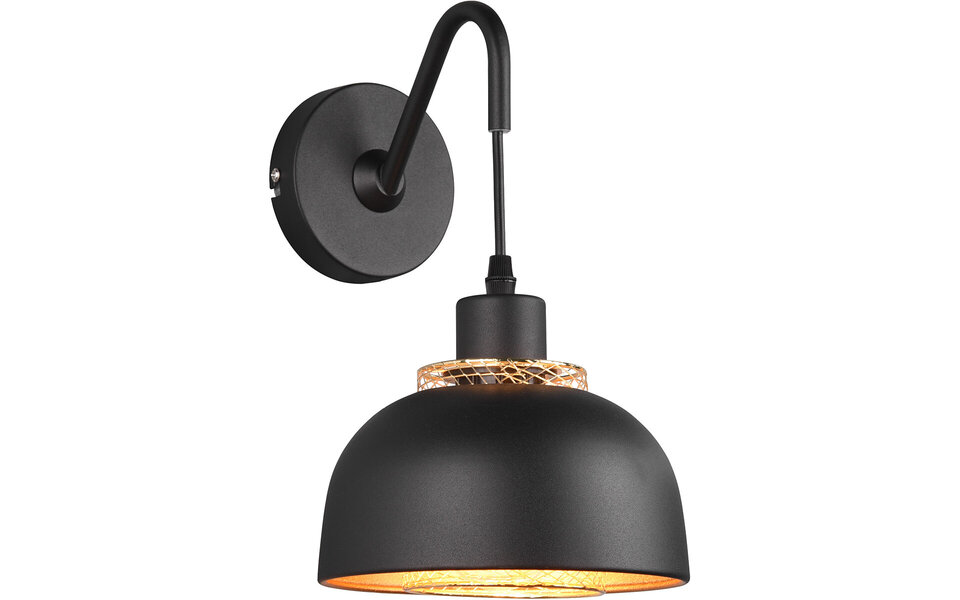 HLW LED LED Wandlamp Trion Palmo - Zwarte Vloerlamp & Wandlamp met E27 Fitting