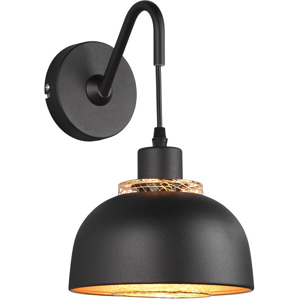 HLW LED LED Wandlamp Trion Palmo - Zwarte Vloerlamp & Wandlamp met E27 Fitting