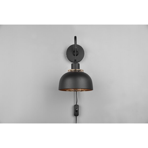 HLW LED LED Wandlamp Trion Palmo - Zwarte Vloerlamp & Wandlamp met E27 Fitting