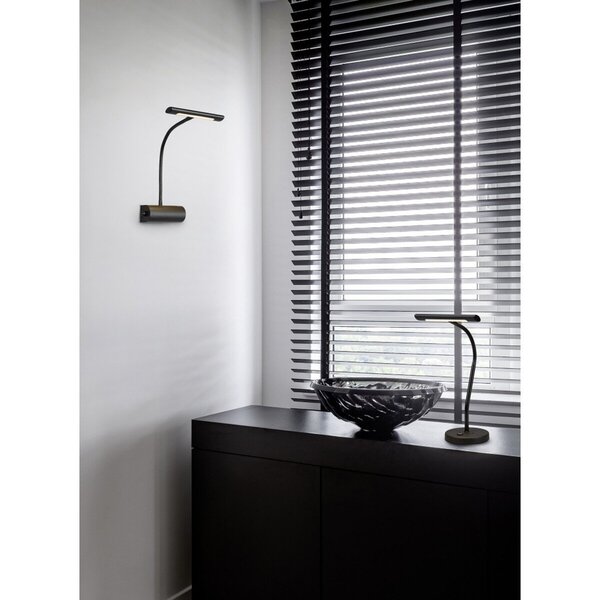 HLW LED Dimbare LED Vloerlamp en Wandlamp Trion Curty - Mat Zwart, Warm Wit 2700K–3000K, 4W LED