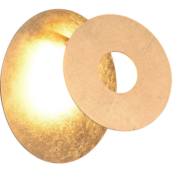 HLW LED LED Wandlamp Trion Marina - Gouden Metalen Vloerlamp 6W Warm Wit 3000K
