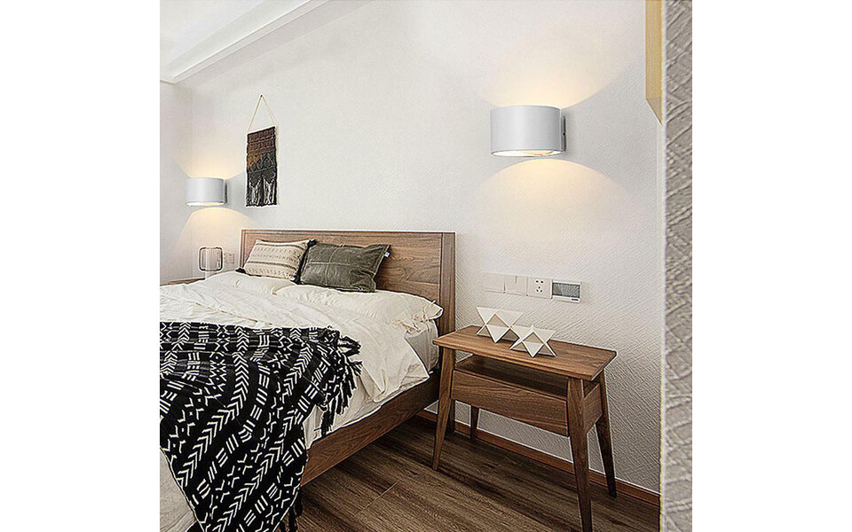 HLW LED Strakke LED Wandlamp 8W met Natuurlijk Wit 4200K - Mat Wit Aluminium