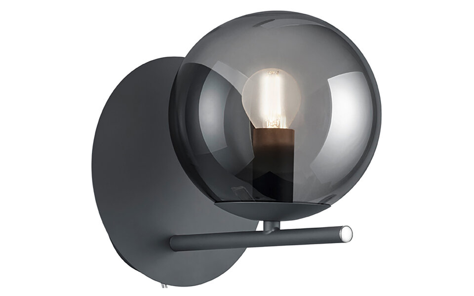 HLW LED LED Wandlamp Trion Pora - Modern Mat Antraciet Aluminium met E14 Fitting HLW LED LED Wandlamp Trion Pora - Modern Mat Antraciet Aluminium met E14 Fitting