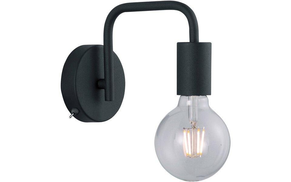 HLW LED LED Wandlamp Mat Zwart - Trion Dolla | E27 Fitting, Aluminium & Sfeervol