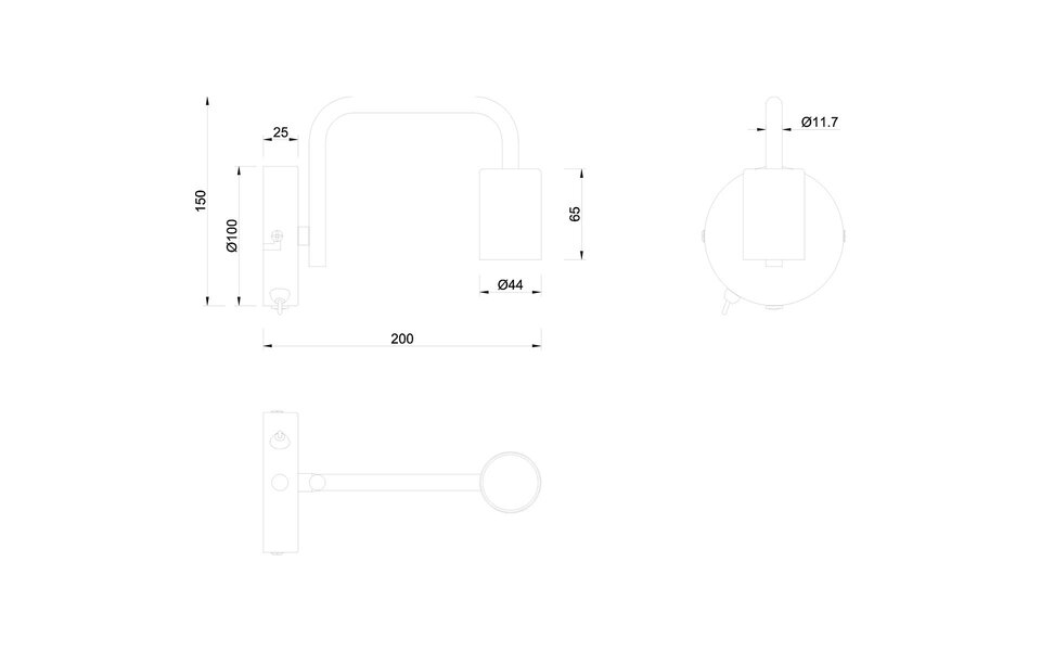HLW LED LED Wandlamp Mat Zwart - Trion Dolla | E27 Fitting, Aluminium & Sfeervol