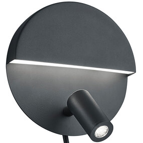 LED wandlamp | 8W | 3000K | Mat zwart | 2x richtbaar