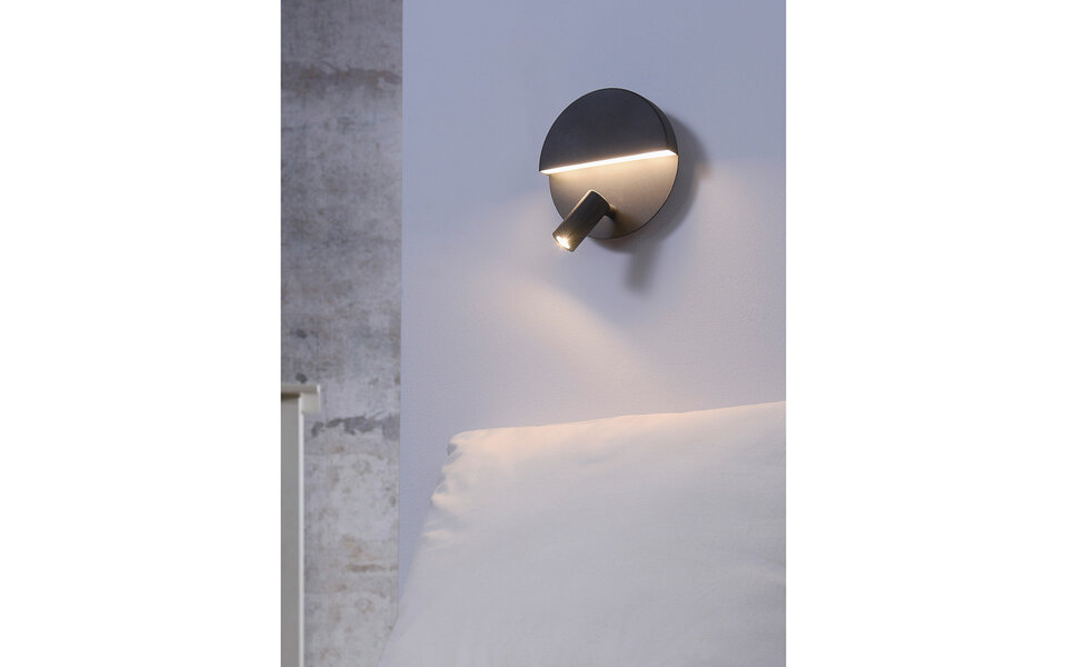 HLW LED LED Wandlamp Trion Marano - 8W Warm Wit 3000K - Mat Zwart Aluminium HLW LED LED Wandlamp Trion Marano - 8W Warm Wit 3000K - Mat Zwart Aluminium