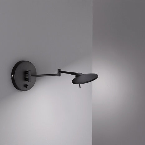 HLW LED LED Wandlamp 8W Dimbaar - Zwarte & Witte Vloerlamp, Warm Wit 2700K–3000K