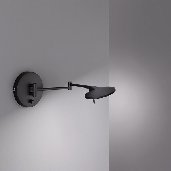 HLW LED LED Wandlamp 8W Dimbaar - Zwarte & Witte Vloerlamp, Warm Wit 2700K–3000K