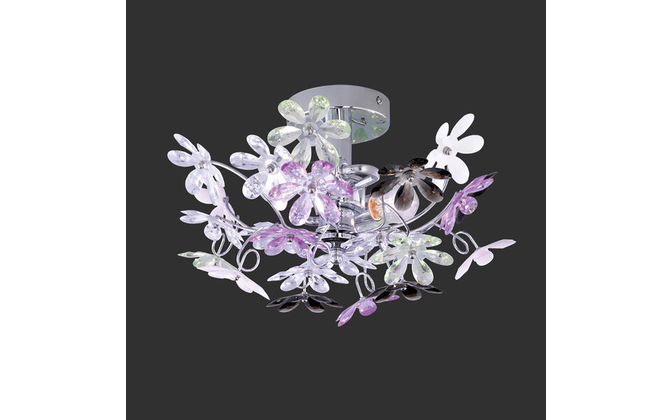 HLW LED LED Wandlamp Trion Flowy - Dubbele E14 Fitting, Aluminium & Glans Chroom