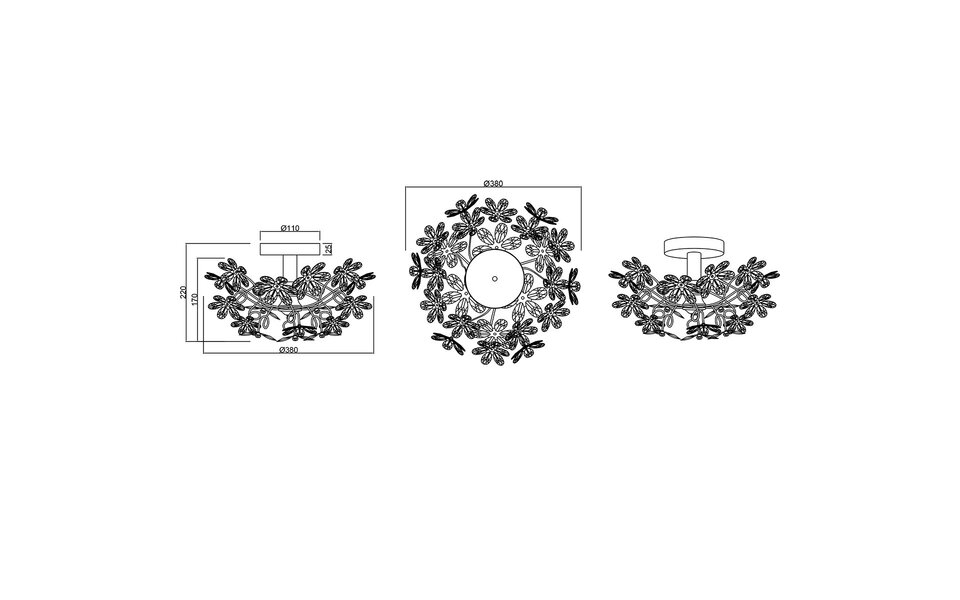 HLW LED LED Wandlamp Trion Flowy - Dubbele E14 Fitting, Aluminium & Glans Chroom
