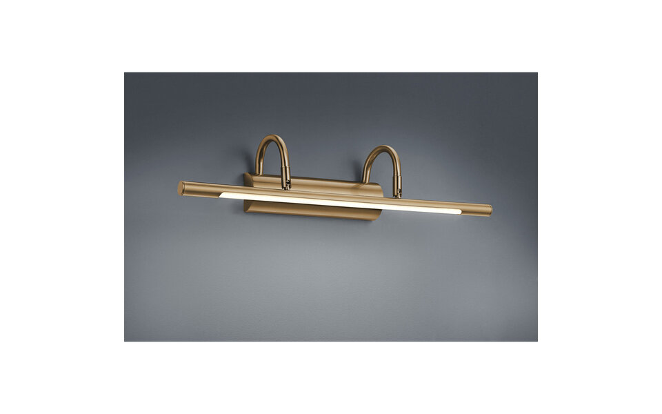 HLW LED Elegante LED Vloerlamp met Warm Wit Licht 2700K-3000K, 8W LED, Wit & Brons