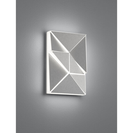 HLW LED LED Wandlamp 10W - Aanpasbare Kleur & Beam Angle, Mat Chroom Aluminium