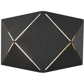 LED wandlamp | 6W | 3000K | Rond | Mat Zwart | Aluminium