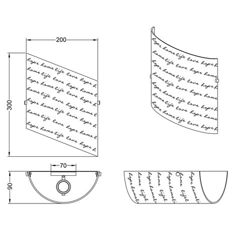 HLW LED LED Wandlamp Trion Sonu - Mat Witte Vierkante Wandverlichting, E27 Fitting
