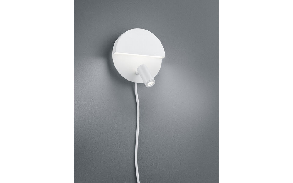 HLW LED LED Wandlamp Trion Marano - 8W Warm Wit 3000K - Mat Wit Aluminium