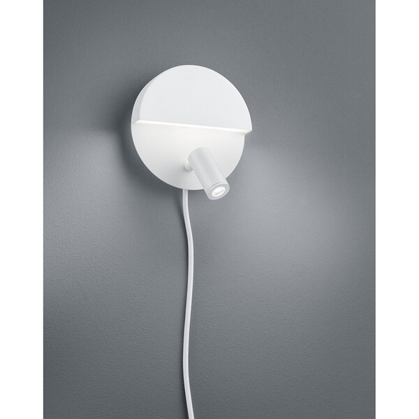 HLW LED LED Wandlamp Trion Marano - 8W Warm Wit 3000K - Mat Wit Aluminium