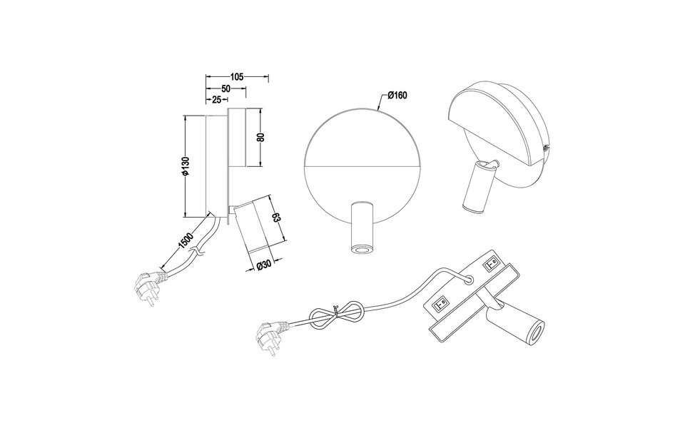 HLW LED LED Wandlamp Trion Marano - 8W Warm Wit 3000K - Mat Wit Aluminium