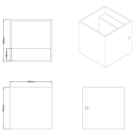 HLW LED LED Wandlamp Mat Grijs met OSRAM LEDs - Warm Wit 2700K–3000K, 4W LED, Stijlvolle Vloerlamp & Wandlamp