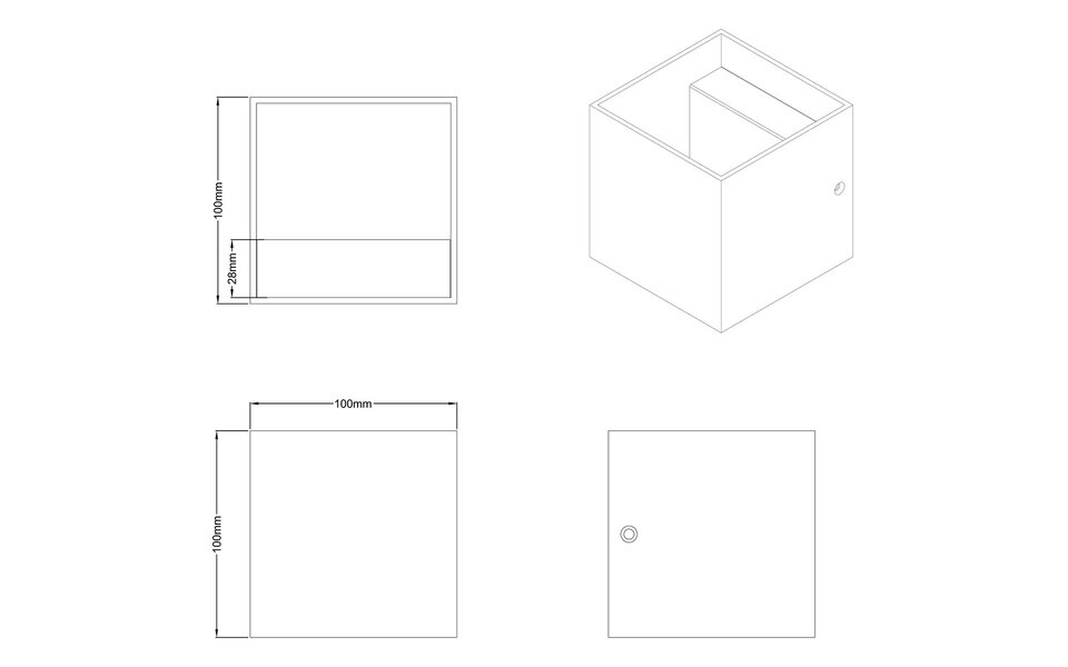 HLW LED LED Wandlamp Mat Grijs met OSRAM LEDs - Warm Wit 2700K–3000K, 4W LED, Stijlvolle Vloerlamp & Wandlamp