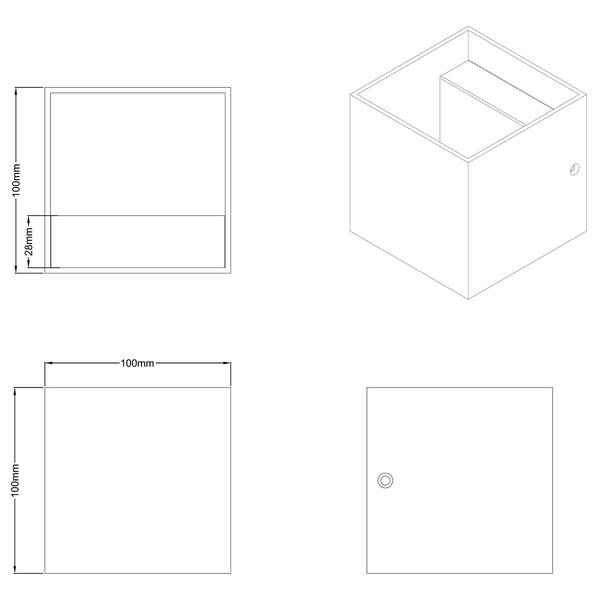 HLW LED LED Wandlamp Mat Grijs met OSRAM LEDs - Warm Wit 2700K–3000K, 4W LED, Stijlvolle Vloerlamp & Wandlamp