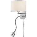 LED Wandlamp 3W Warm Wit 2700K–3000K - Mat Wit Aluminium, Flexibele Arm