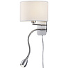 HLW LED LED Wandlamp 3W Warm Wit 2700K–3000K - Mat Wit Aluminium, Flexibele Arm