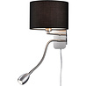 HLW LED LED Wandlamp Trion Hotia - Mat Zwart, Warm Wit 3000K, 3W LED, Flexibele Arm
