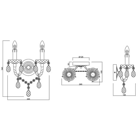 HLW LED LED Wandlamp Trion Lucy - Dubbele E14 Fitting, Helder Licht & Aluminium Design HLW LED LED Wandlamp Trion Lucy - Dubbele E14 Fitting, Helder Licht & Aluminium Design