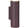 LED Wandlamp Trion Mary met dubbele GU10 fitting - Roestkleur, Aluminium & Up/Down licht